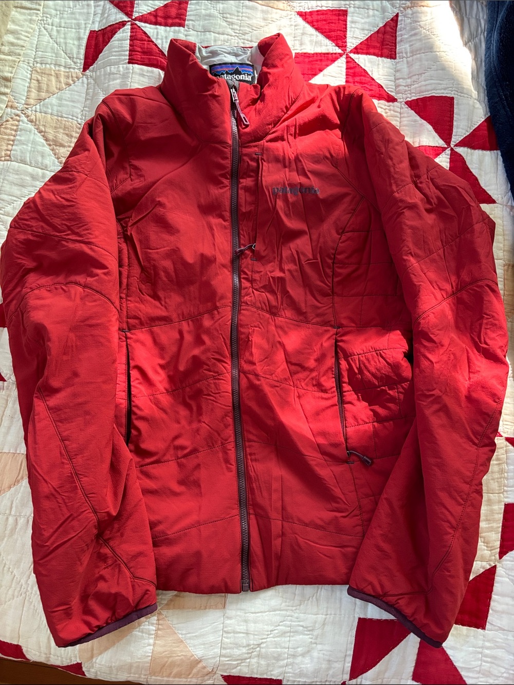 Patagonia Women’s Brick Red Quilted Puffer Jacket